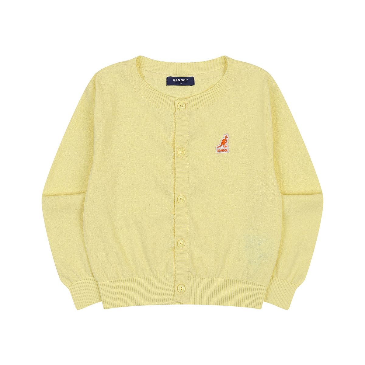 캉골키즈(KANGOL KIDS) 베이직 로고 썸머 가디건 RB 0001 옐로우