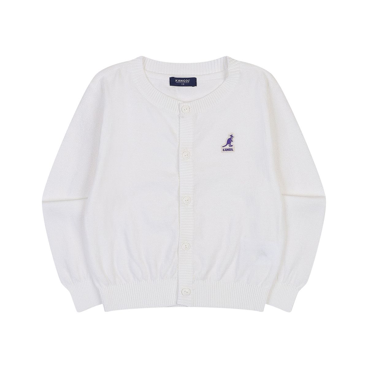 캉골키즈(KANGOL KIDS) 베이직 로고 썸머 가디건 RB 0001 화이트