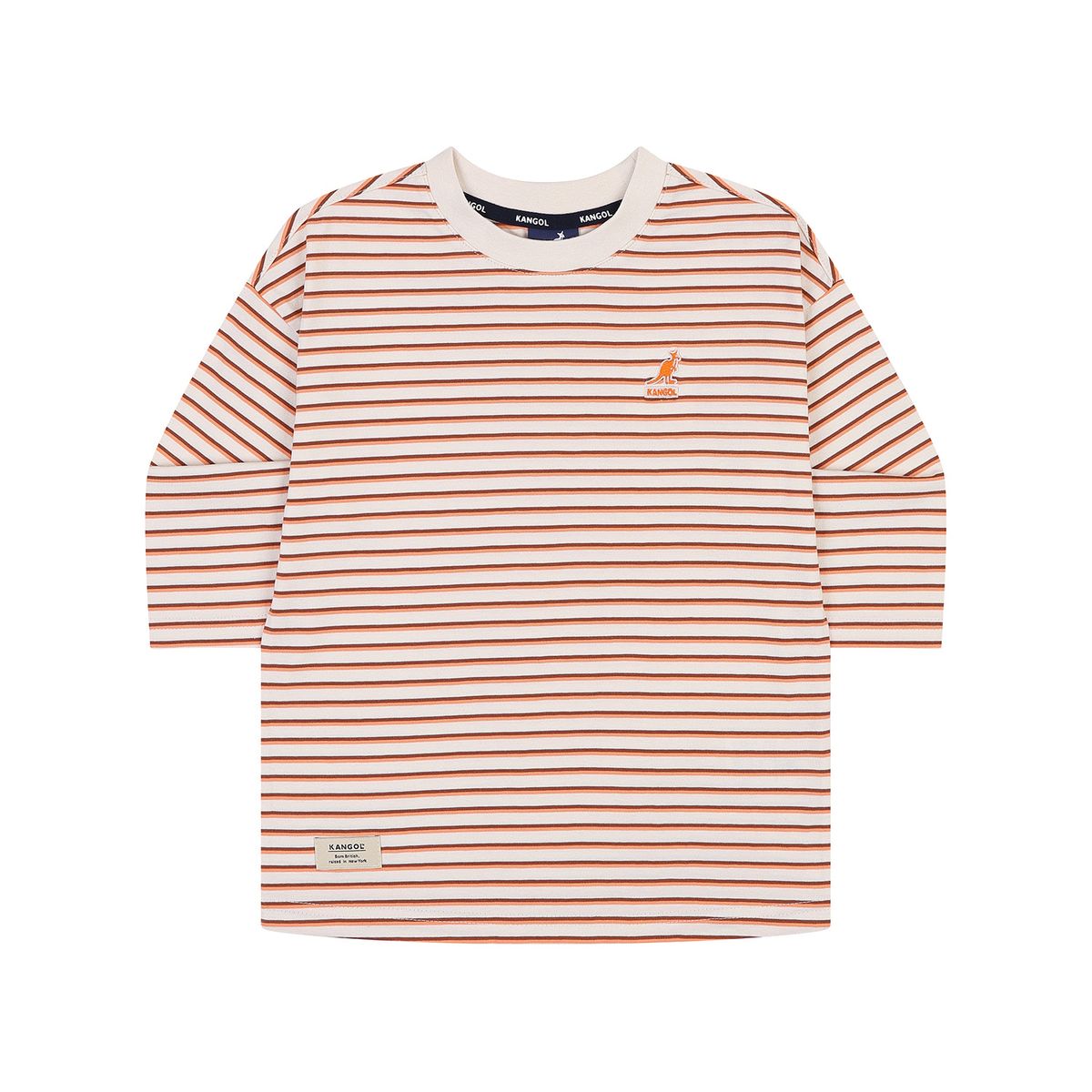 캉골키즈(KANGOL KIDS) 3/4슬리브 스트라이프 티셔츠 RB 0001 오렌지