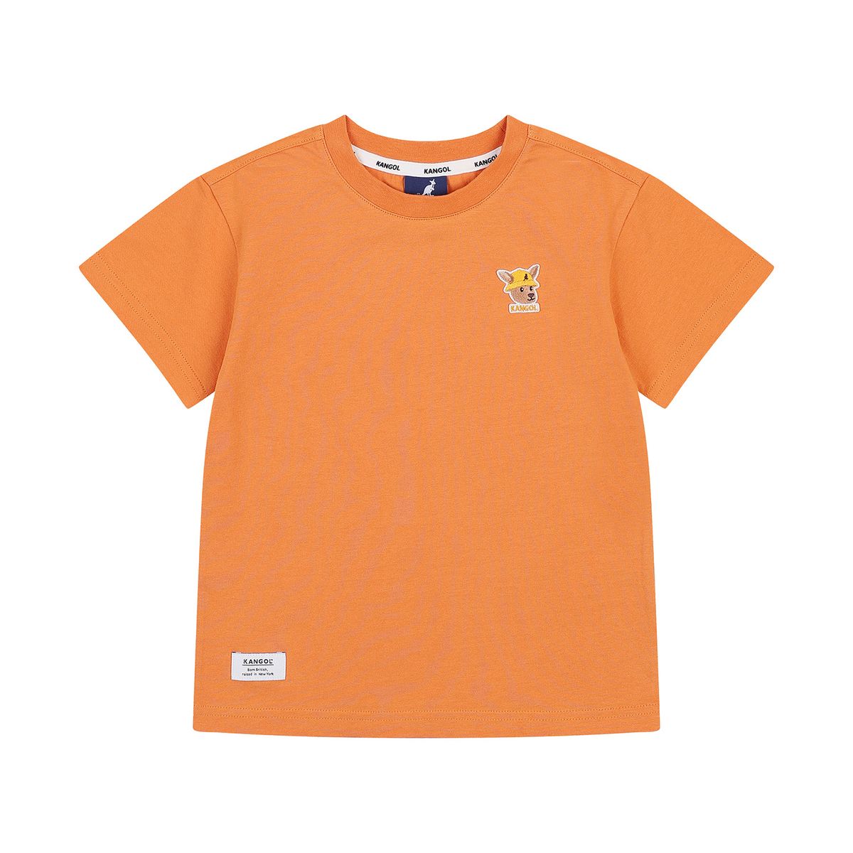 캉골키즈(KANGOL KIDS) 루 심볼 패치 숏 슬리브 티셔츠 RB 0003 오렌지