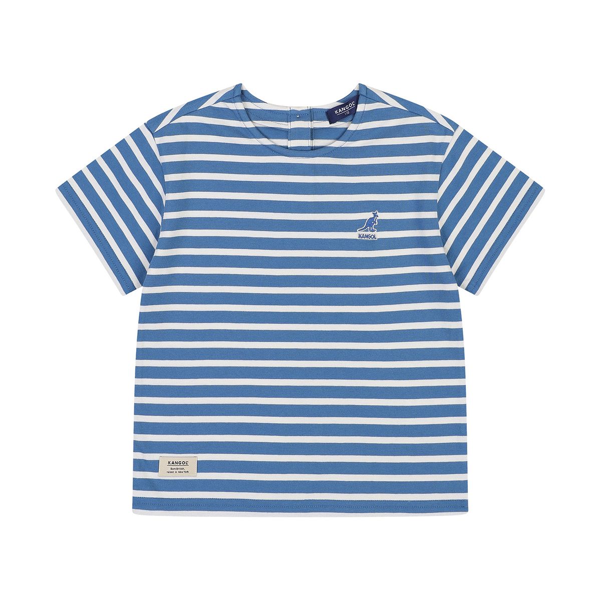 캉골키즈(KANGOL KIDS) 숏 슬리브 스트라이프 티셔츠 RB 0004 블루