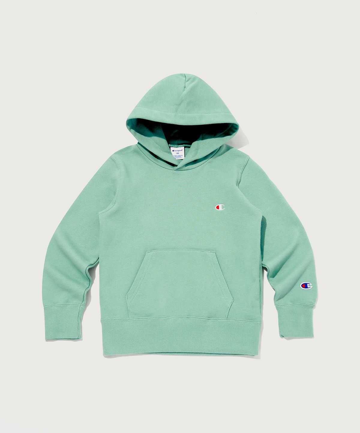 챔피온 키즈(CHAMPION KIDS) 키즈 C로고 프렌치테리 후드 티셔츠 Normal Green