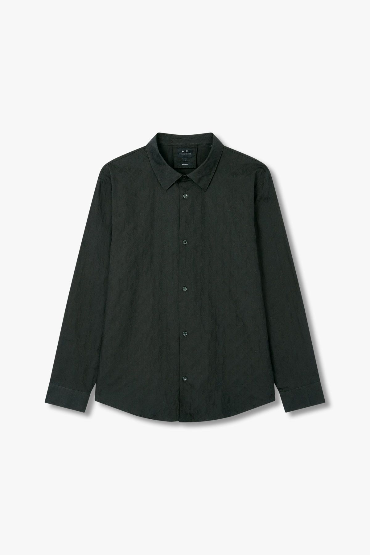 아르마니 익스체인지(ARMANI EXCHANGE) 남성 로고 패턴 코튼 셔츠_다크그린 A415120002