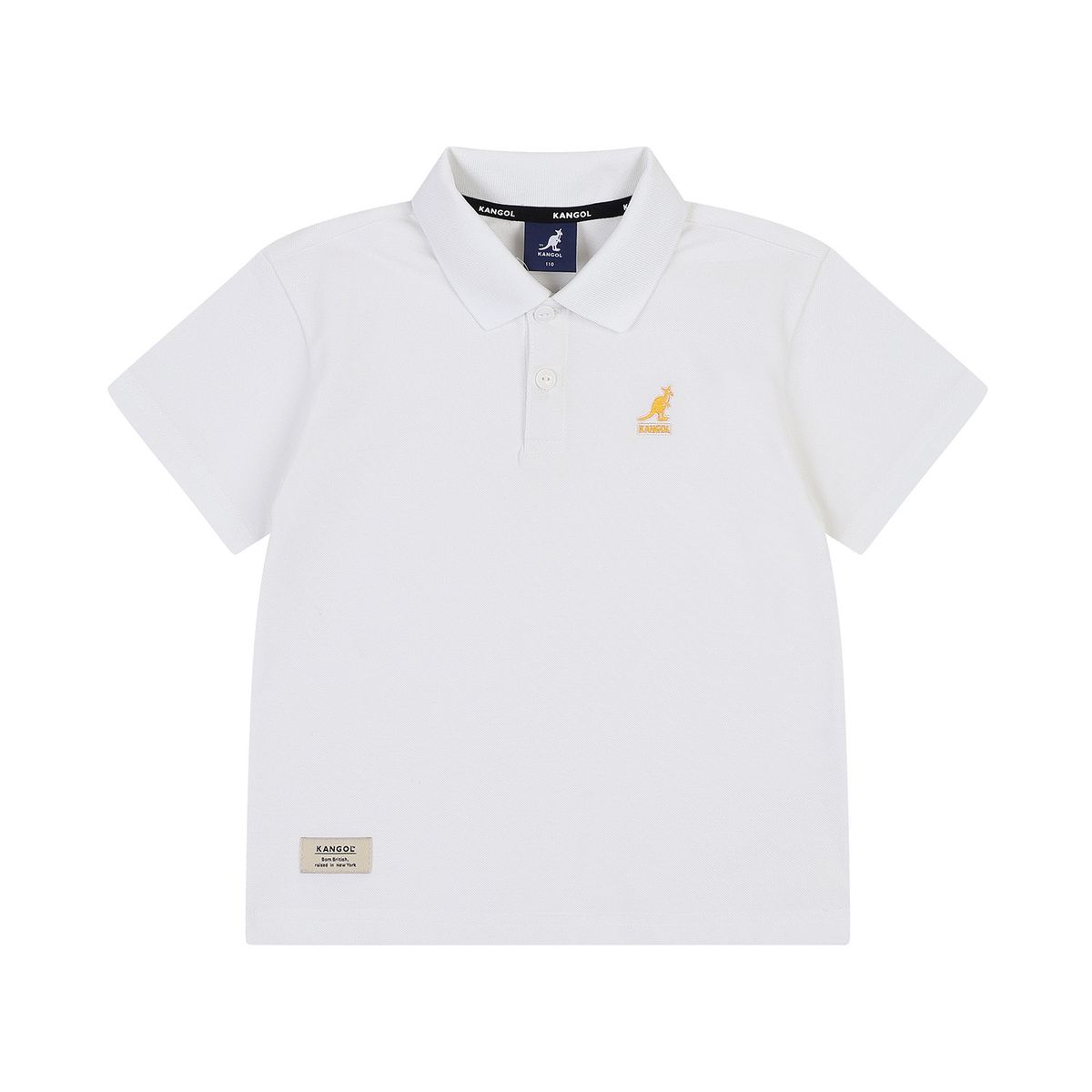 캉골키즈(KANGOL KIDS) 로고 포인트 피케 카라 티셔츠 RB 0001 아이보리
