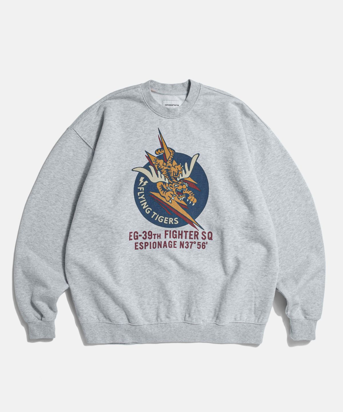 에스피오나지(ESPIONAGE) Flying Tigers Heavyweight Sweatshirt Grey