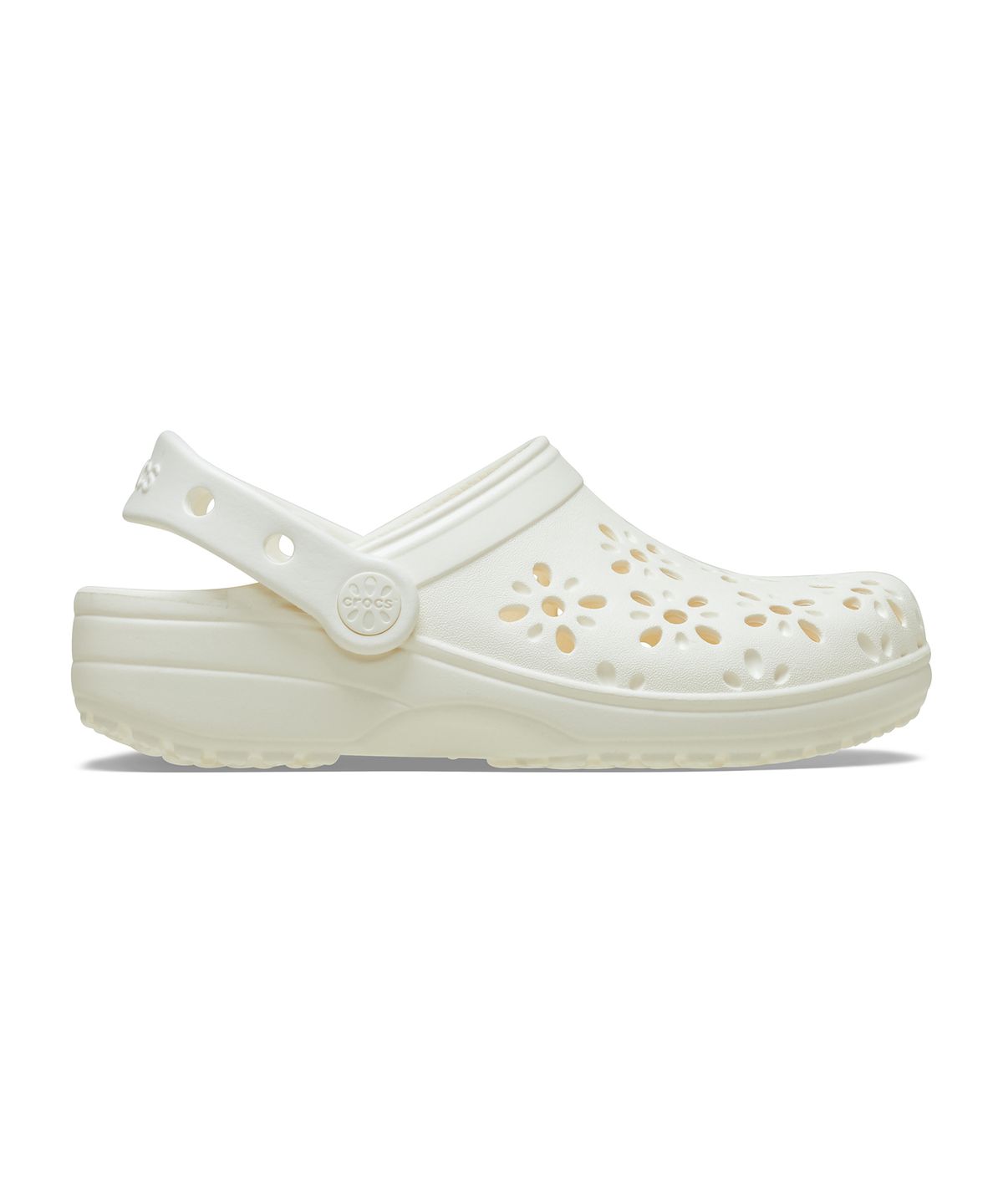 크록스(CROCS) 클래식 플로럴 컷 아웃 클로그 - 초크 / 210927-0WV