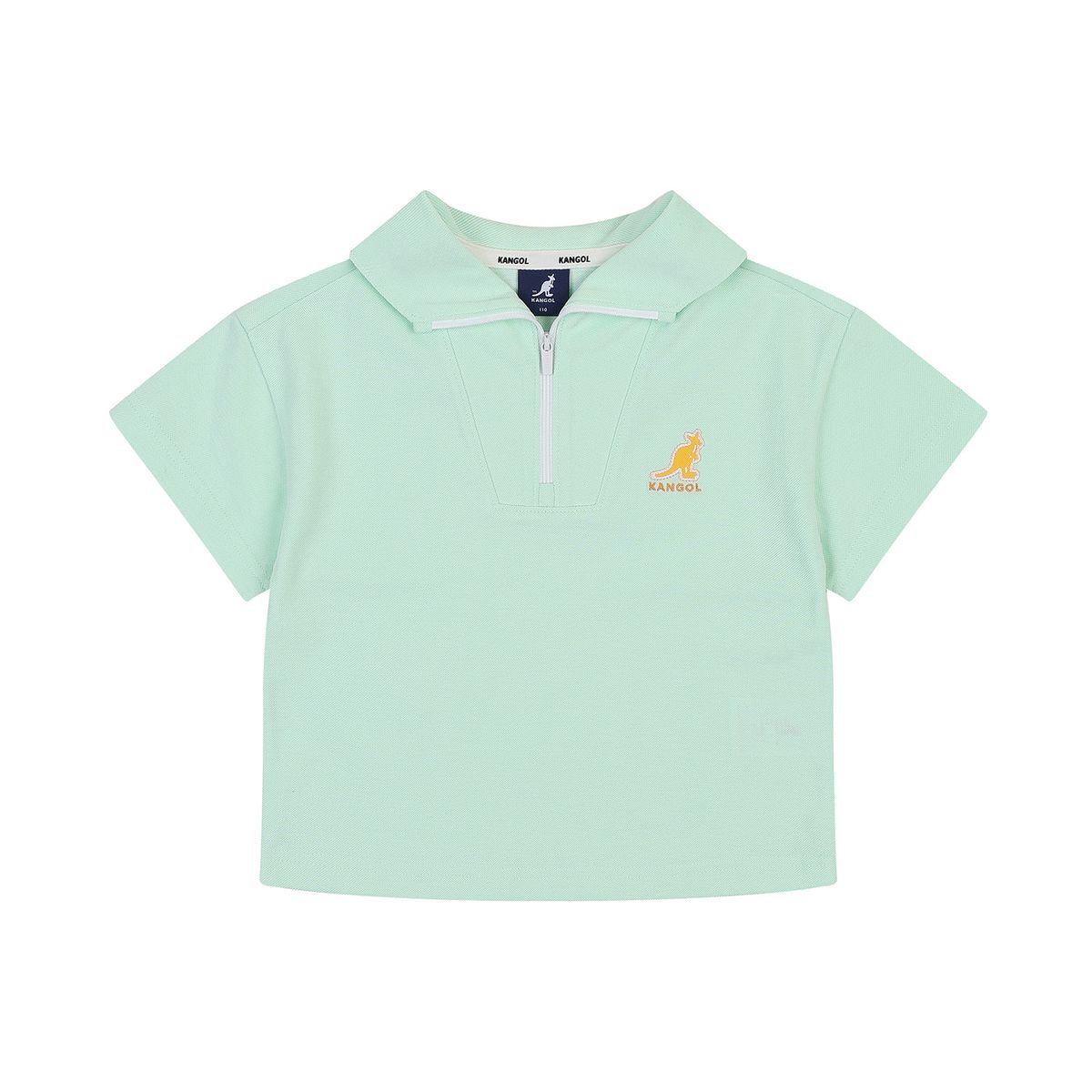 캉골키즈(KANGOL KIDS) 하프 집업 쿨맥스 피케 티셔츠 RB 2109 민트