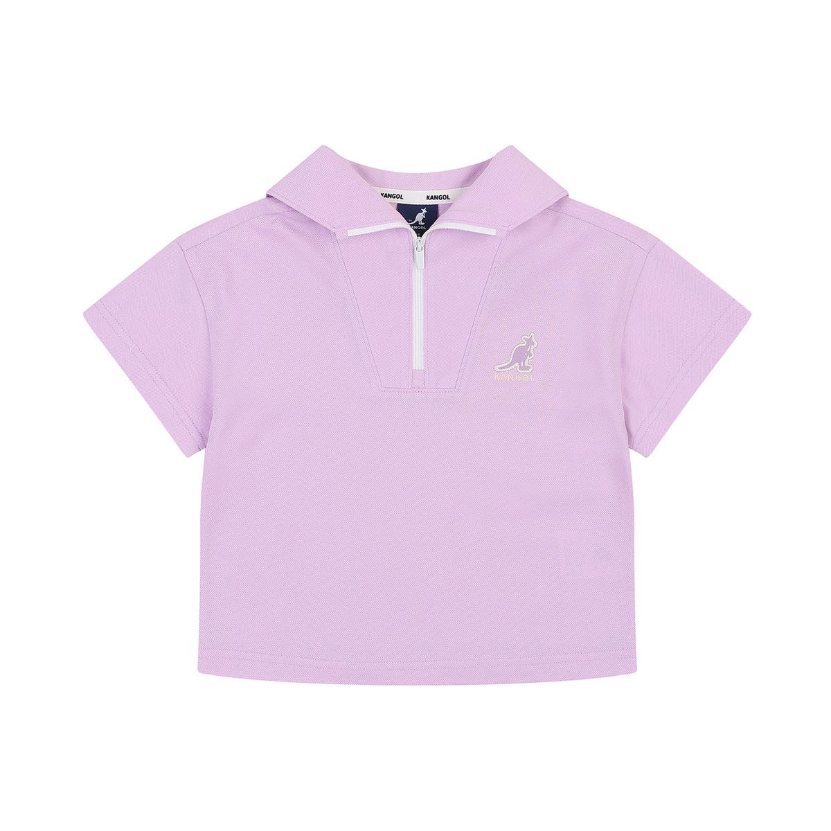 캉골키즈(KANGOL KIDS) 하프 집업 쿨맥스 피케 티셔츠 RB 2109 라벤더