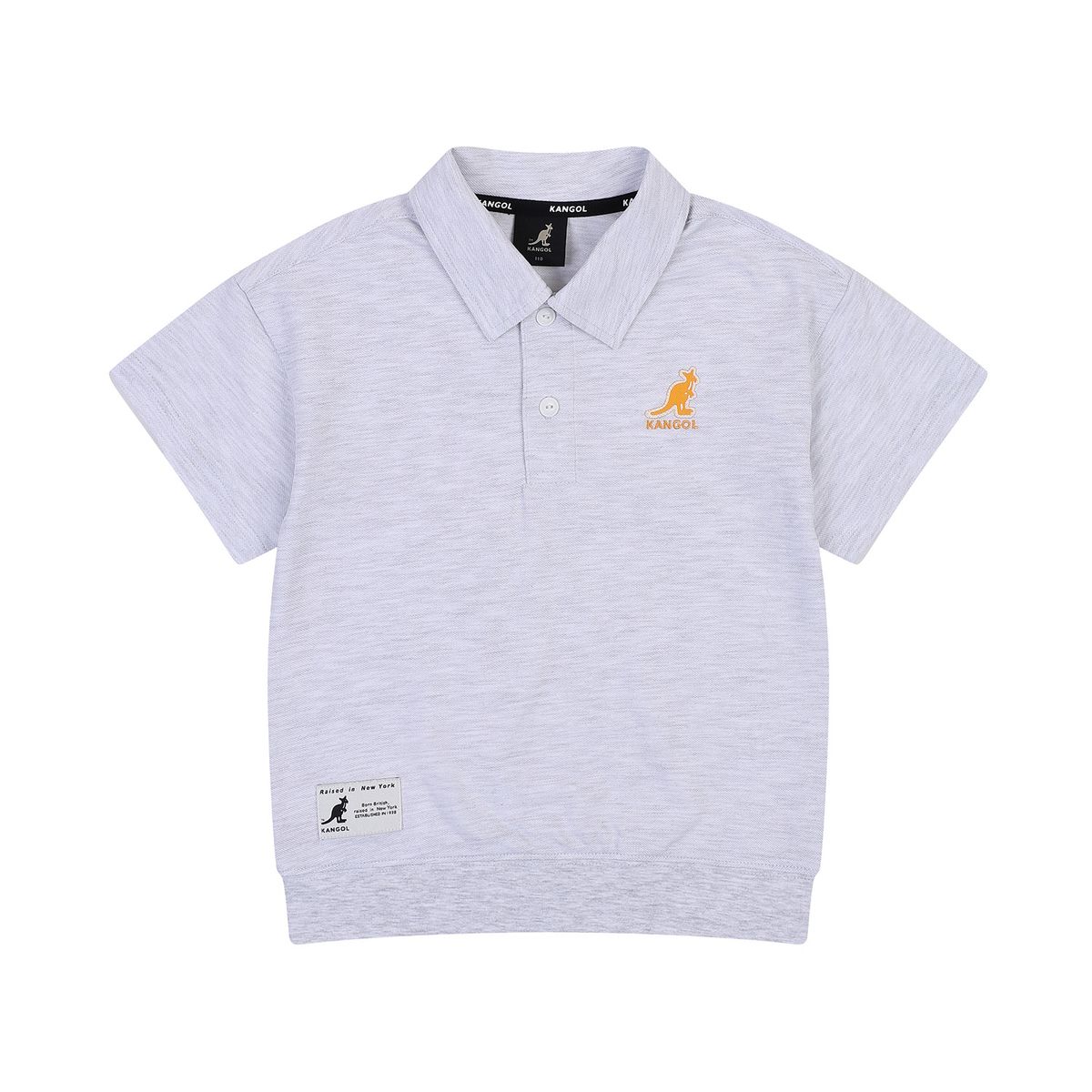 캉골키즈(KANGOL KIDS) 로고 포인트 쿨맥스 피케 티셔츠 RB 0202 멜란지 그레이