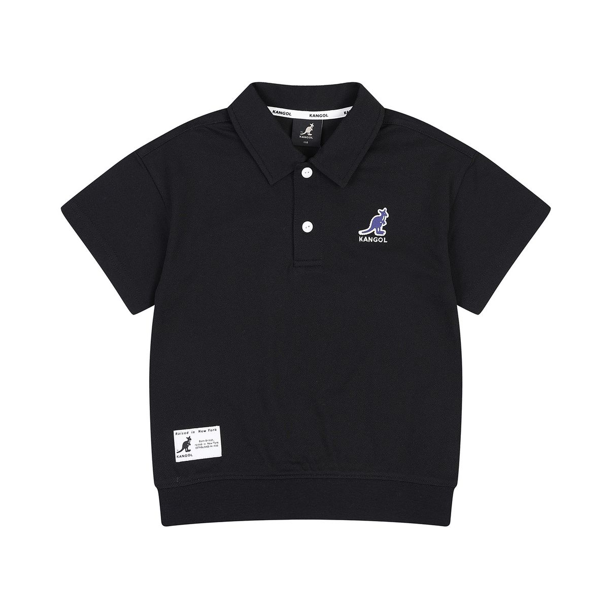 캉골키즈(KANGOL KIDS) 로고 포인트 쿨맥스 피케 티셔츠 RB 0202 블랙