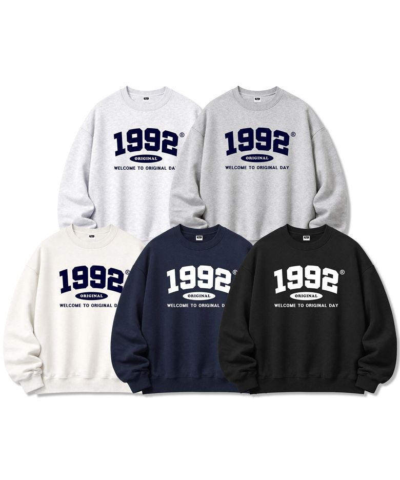 [기모선택] Original 1992 오버핏 맨투맨 긴팔 티셔츠 5Color