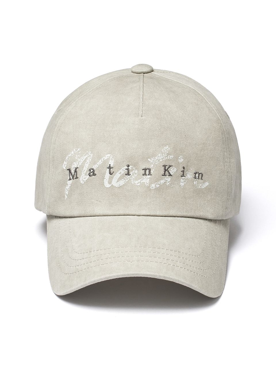 MUSINSA公式 | MATIN KIM COTTON WASHED CRACK LOGO BALL CAP IN