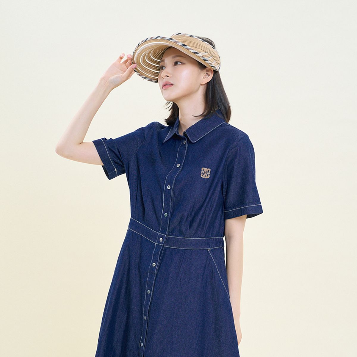 크로커다일레이디(CROCODILE LADIES) 썸머 쿨 라탄 썬캡 모자_CLDMH1208