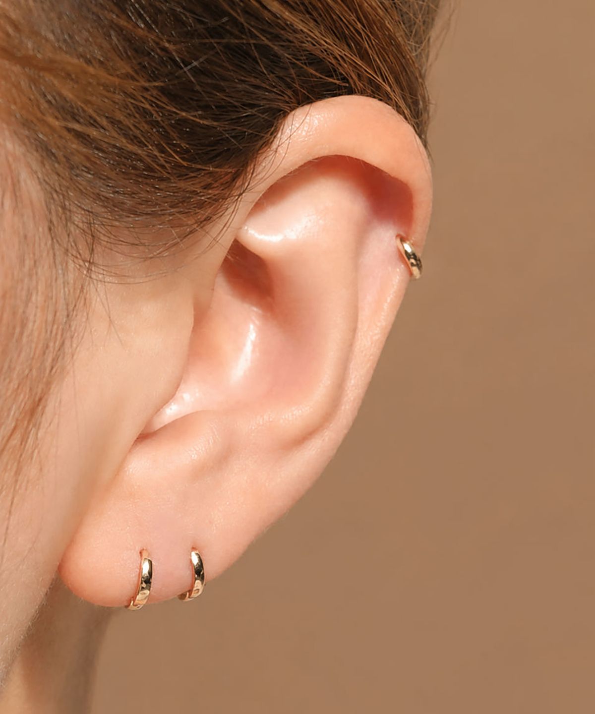 미니멀피어싱(MINIMALPIERCING) 14K 18K 미니 귓바퀴 플랫 원터치 링 귀걸이