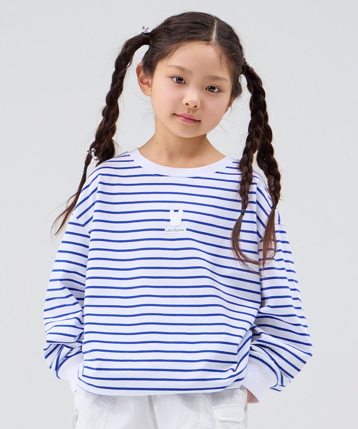 라이프워크 키즈(LIFEWORK KIDS) 키즈) 스트라이프 긴팔 티셔츠