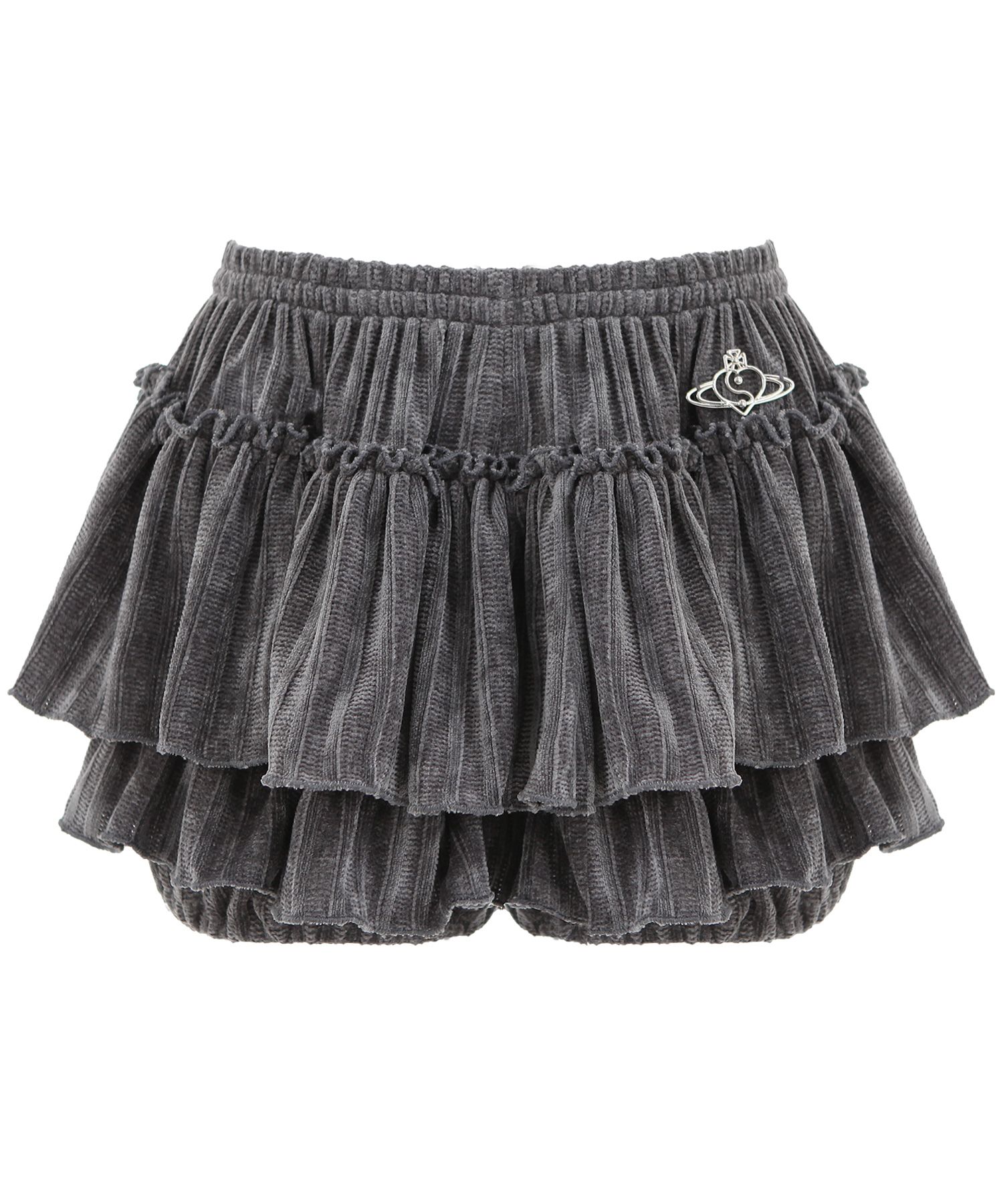◆PLASMA SPHERE◆ TUTU SKIRT IN GRAY banding cancan skirt PS MUSINSA | PLASMA SPHERE Tutu Cancan Churi Shirring Tiered