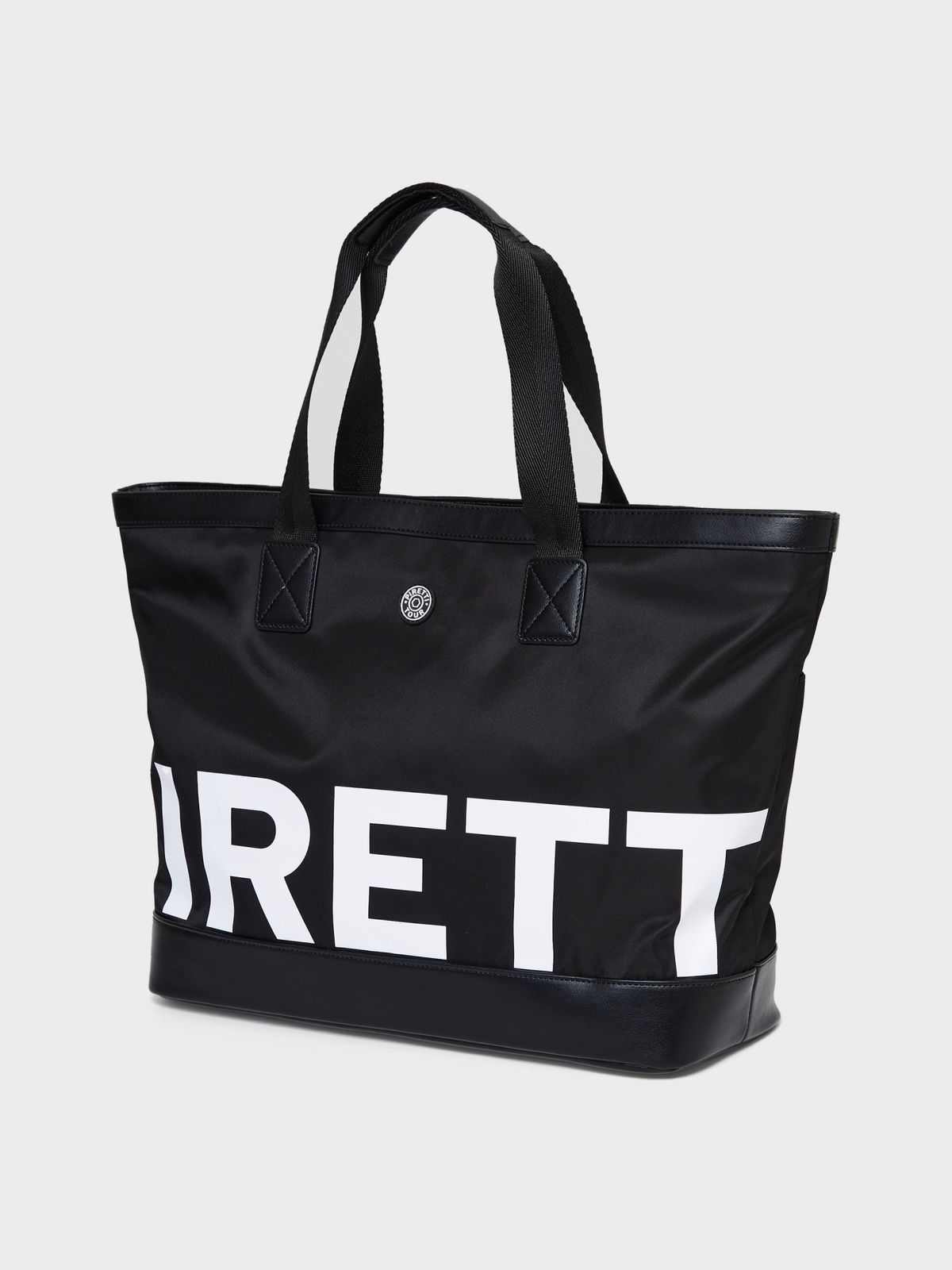 피레티(PIRETTI) 에센셜 빅로고 쇼퍼백_Black