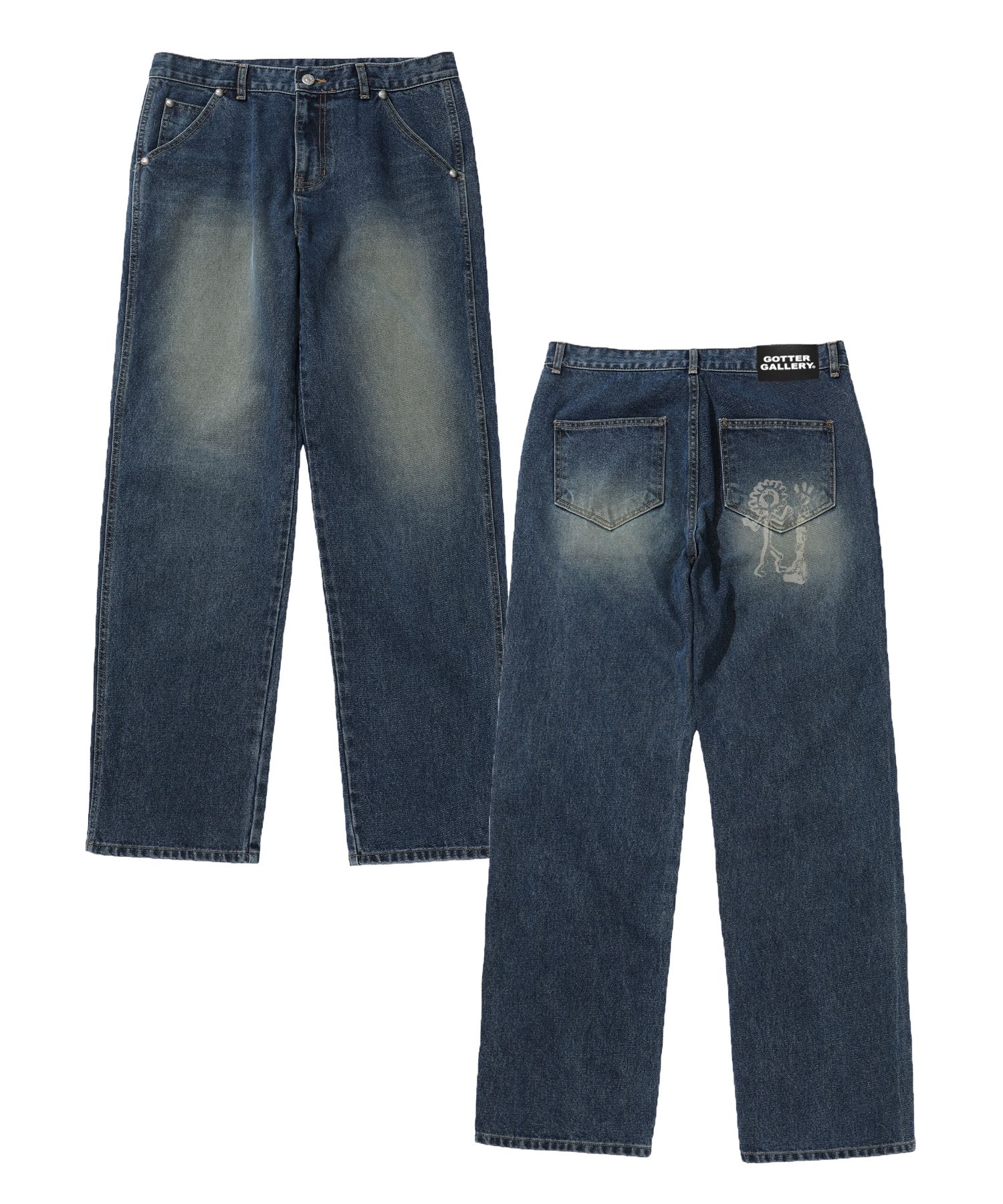 갓터갤러리 백보이 와셔드 데님 바지