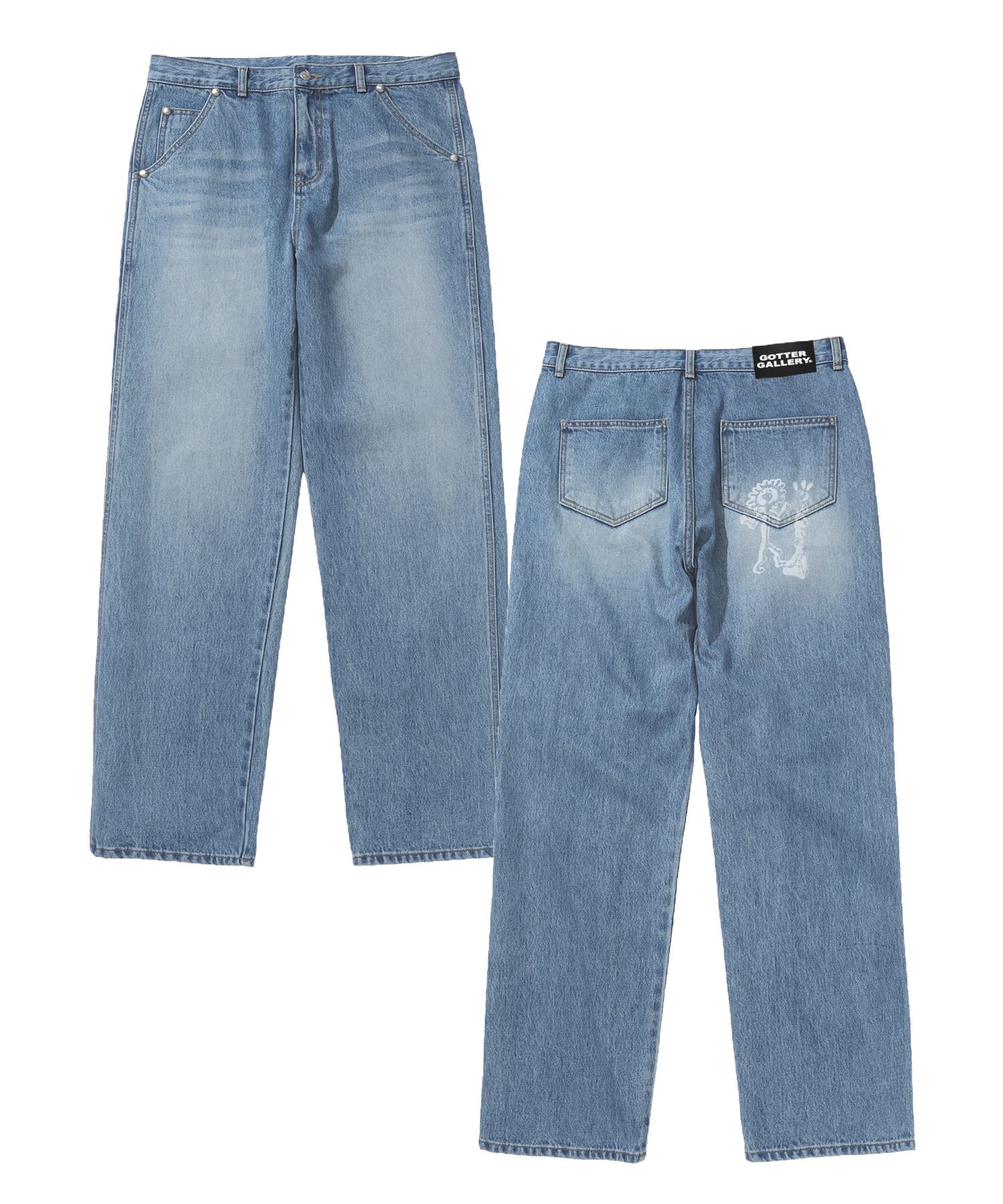 갓터갤러리 백보이 와셔드 데님 바지