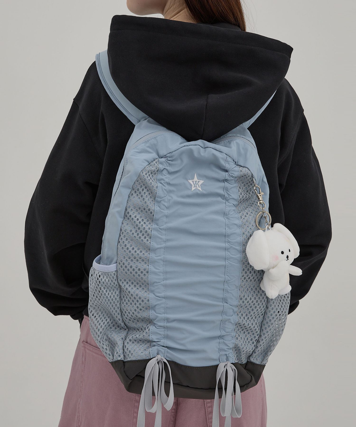 ★Wai Kei★ YK Mesh Two-Tone Backpack Sky Blue YKBE01AC07-3 MUSINSA | WAI KEI YK Mesh Two-Tone Backpack Sky Blue