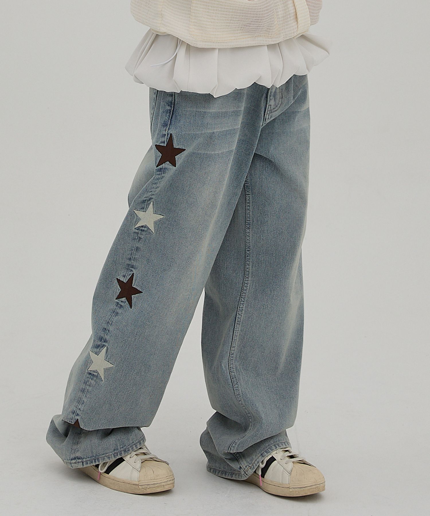★Wai Kei★ Star Denim Pants Yellow Washed Light Blue YKBE01 MUSINSA | WAI KEI Star Denim Pants Yellow Washed Light Blue