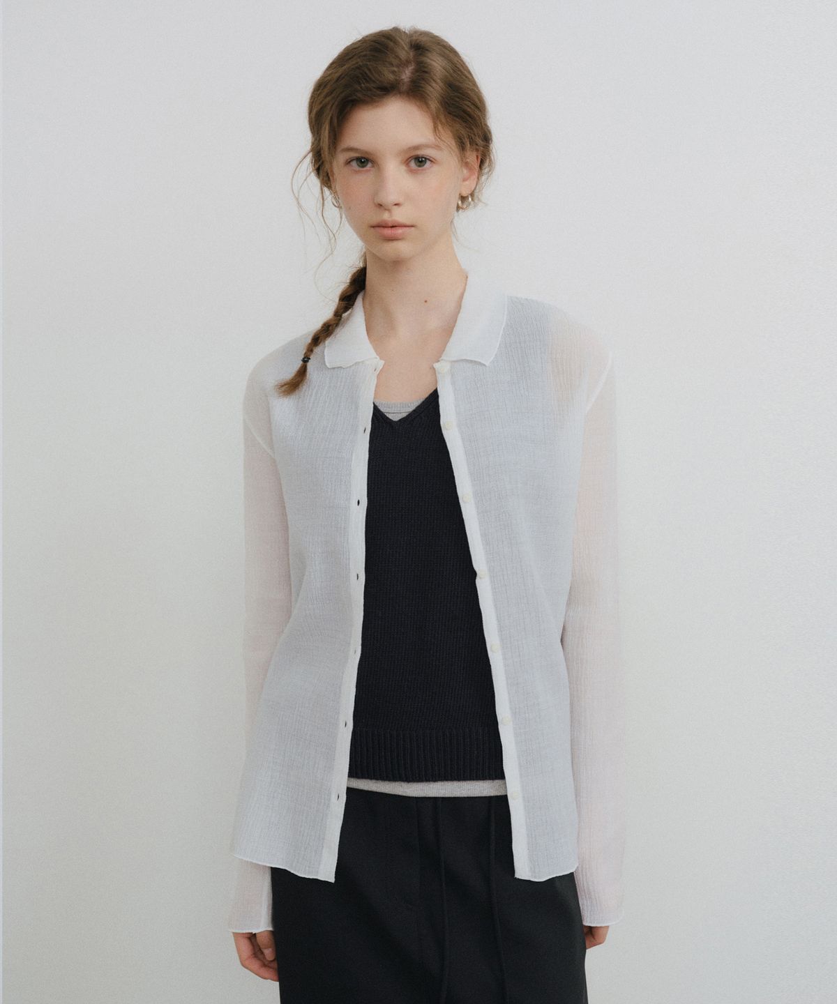 유라고(URAGO) Wrinkle slim fit shirt