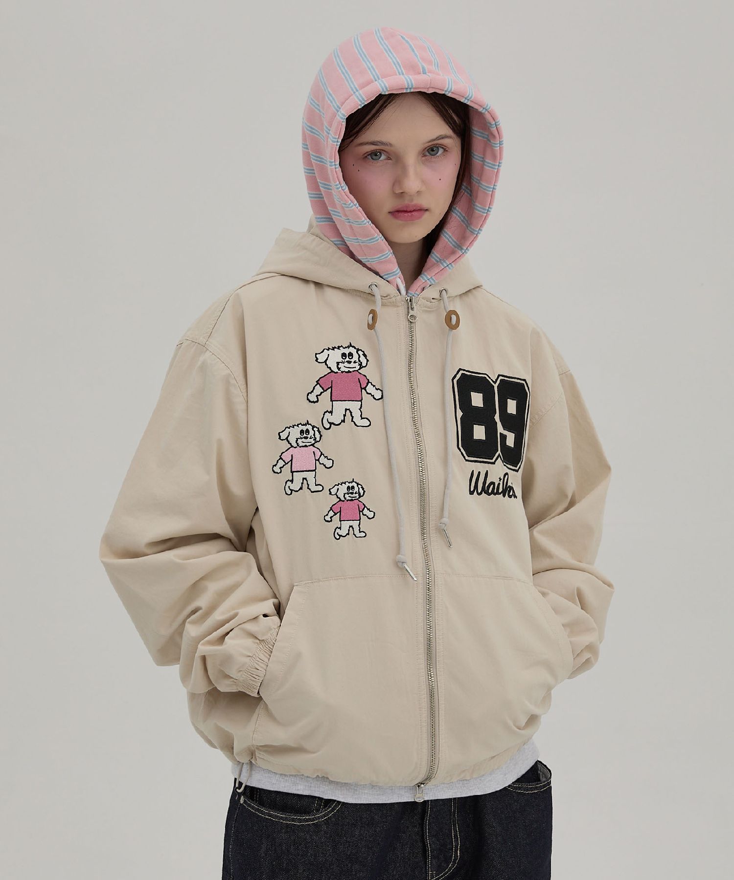パーカー・フーディ Wai Kei Maltese embroidered hoodie jumper 5BNY315 Wai Kei Maltese embroidered hoodie jumper 5BNY315 (Wai Kei
