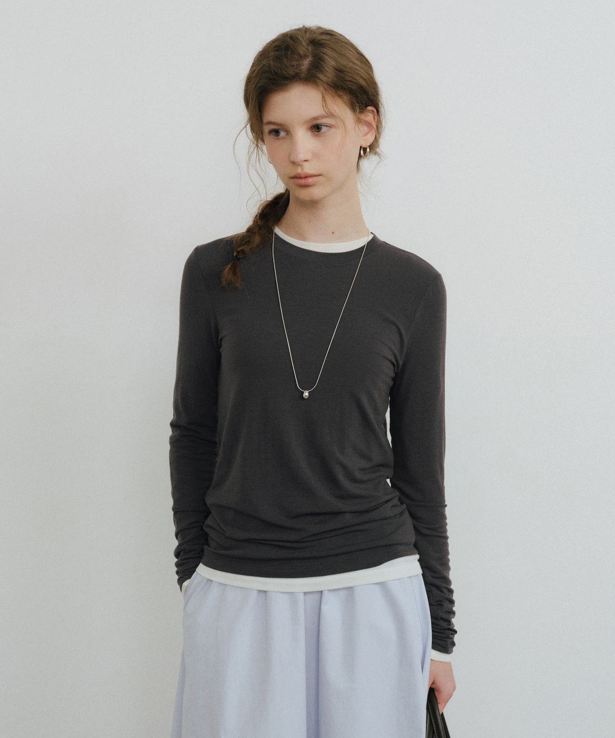 유라고(URAGO) Layered tencel t-shirt
