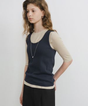Bake ribbed sleeveless