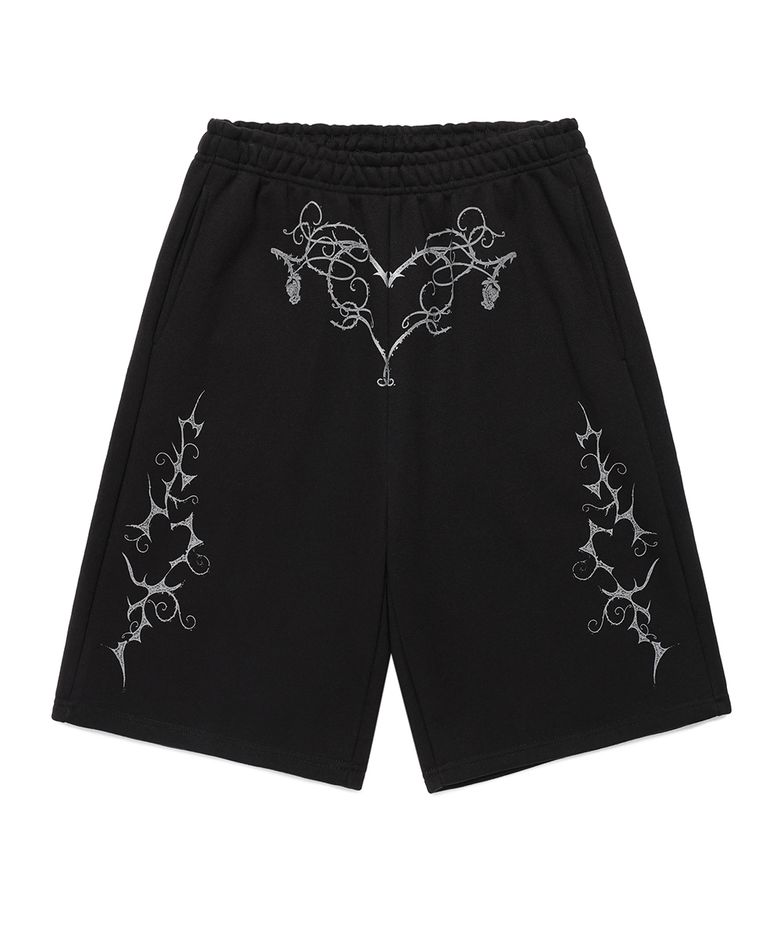 W STEM SWEAT SHORTS BLACK(CV2FMFPA00A)