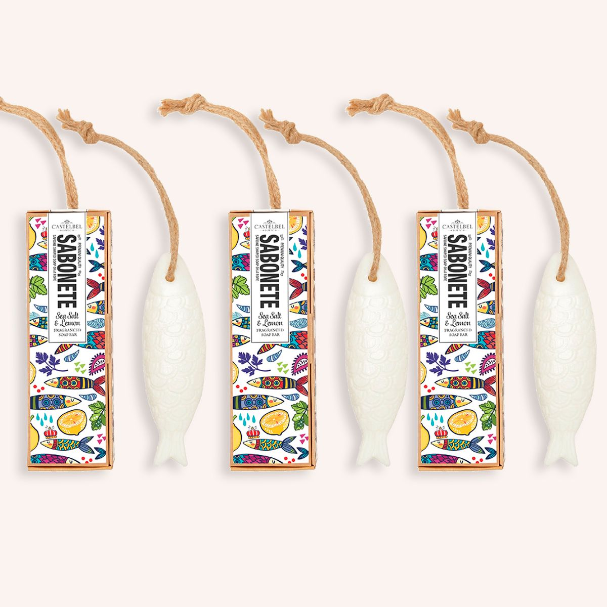 카스텔벨(CASTELBEL) [3PACK]정어리 비누 오리지널-레몬&씨솔트 ( 85g * 3)