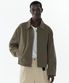 크롭 코튼 블루종 자켓 (카키)