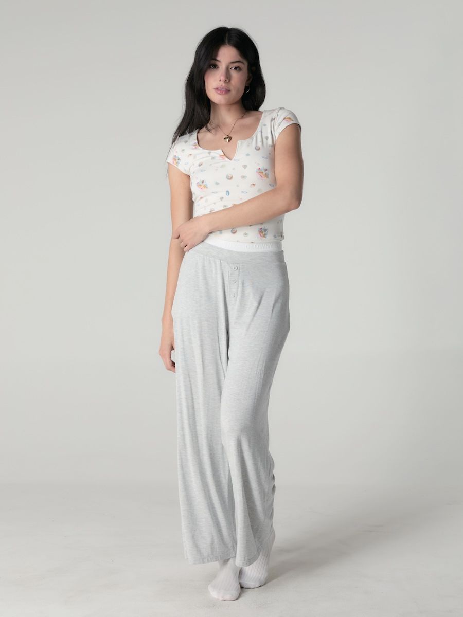 ★2025SS新作★glowny★TWIRL FLARE PANTS MUSINSA | GLOWNY TWIRL FLARE PANTS (WHITE MELANGE)