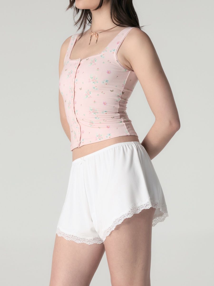 【GLOWNY】韓国人気/新作 ★ LACE BREEZE SHORTS ★3COLOR MUSINSA | GLOWNY LACE BREEZE SHORTS (WHITE)