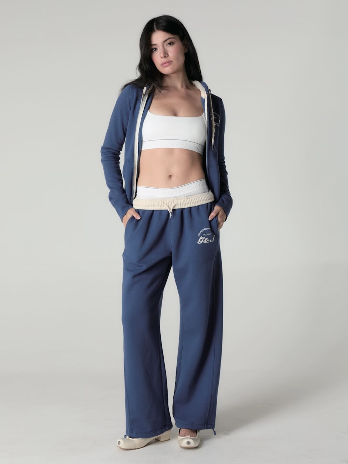글로니(GLOWNY) BOLD TRACKSUIT PANTS (BLUE)