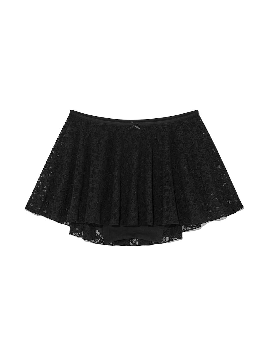 ★2025SS新作★glowny★LACE BELL MINI SKIRT MUSINSA | GLOWNY LACE BELL MINI SKIRT (BLACK)