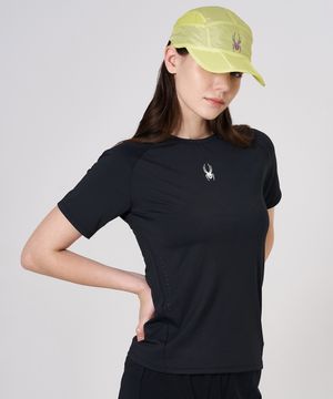 여성 하이브리드 트레이닝 티셔츠 SPKMCNRS252WBLK