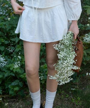 위시 레이스 미니 스커트 ( 화이트 )