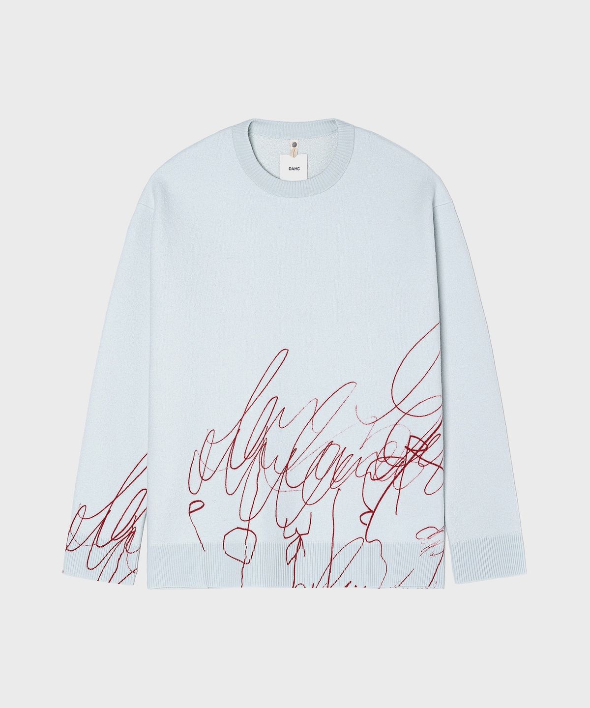 오에이엠씨(OAMC) (M) 스크리블 크루넥 라이트 블루 SCRIBBLE CREWNECK LIGHT BLUE