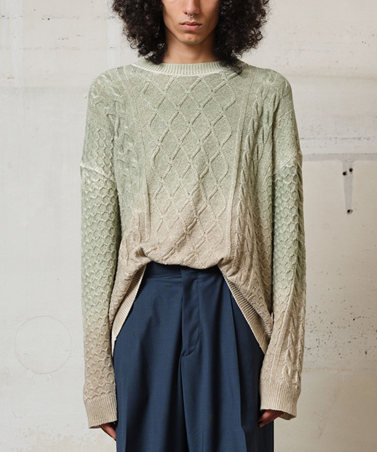 파우라(PAURA) (U) 데렉 크루넥 스웨터 브라운 DEREK CREWNECK SWEATER BROWN