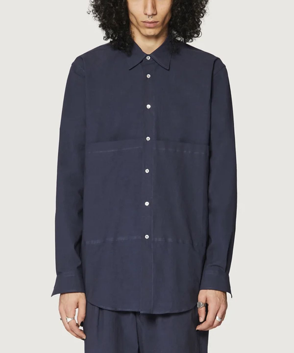 파우라(PAURA) (U) 코냐 숏슬리브 셔츠 다크 블루 KONYA SHORTSLEEVE SHIRT