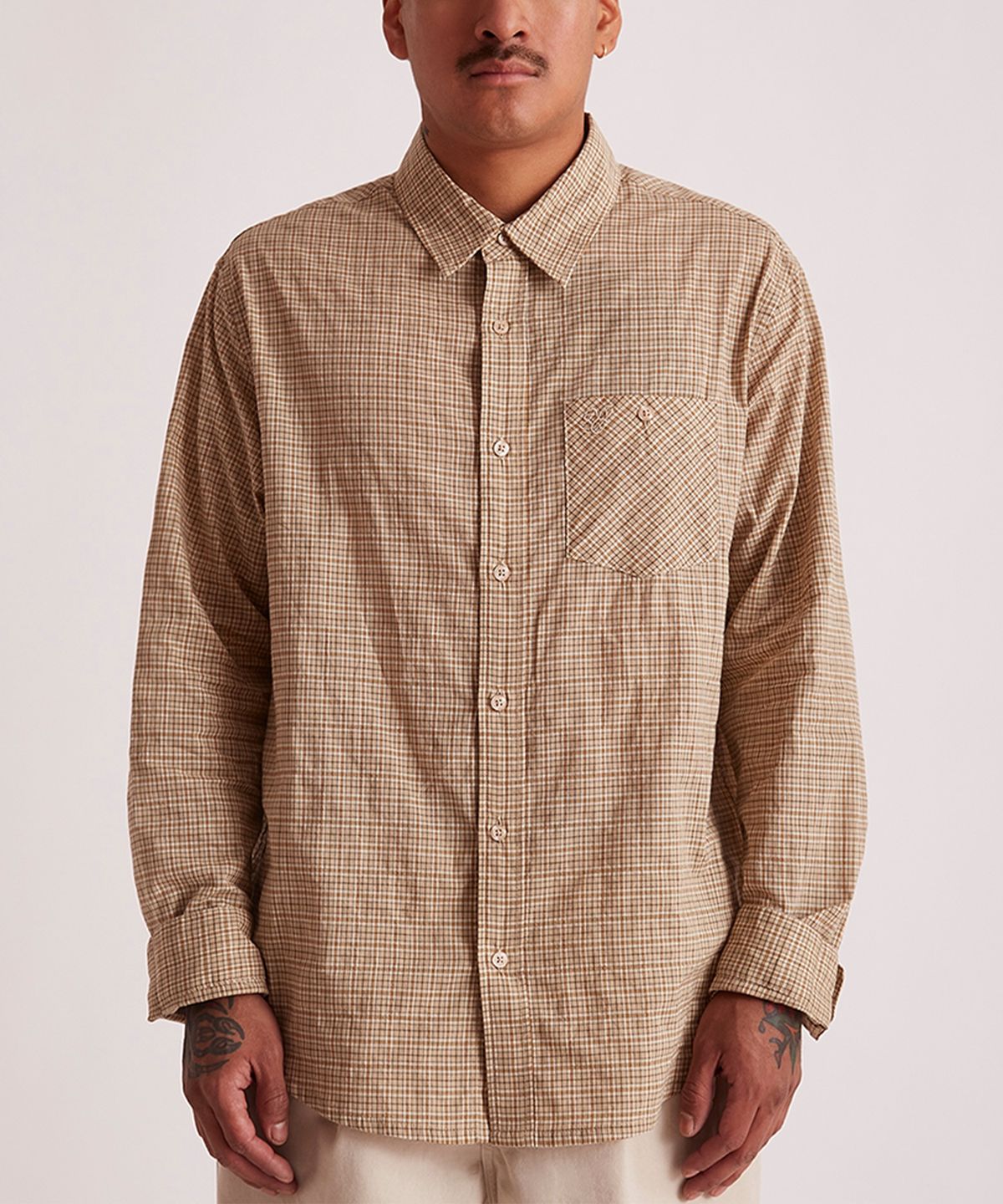 세러데이 뉴욕시티(SATURDAYS NYC) (M) 루이스 체크 롱슬리브 셔츠 크래스 그린 LUIS CHECK LS SHIRT