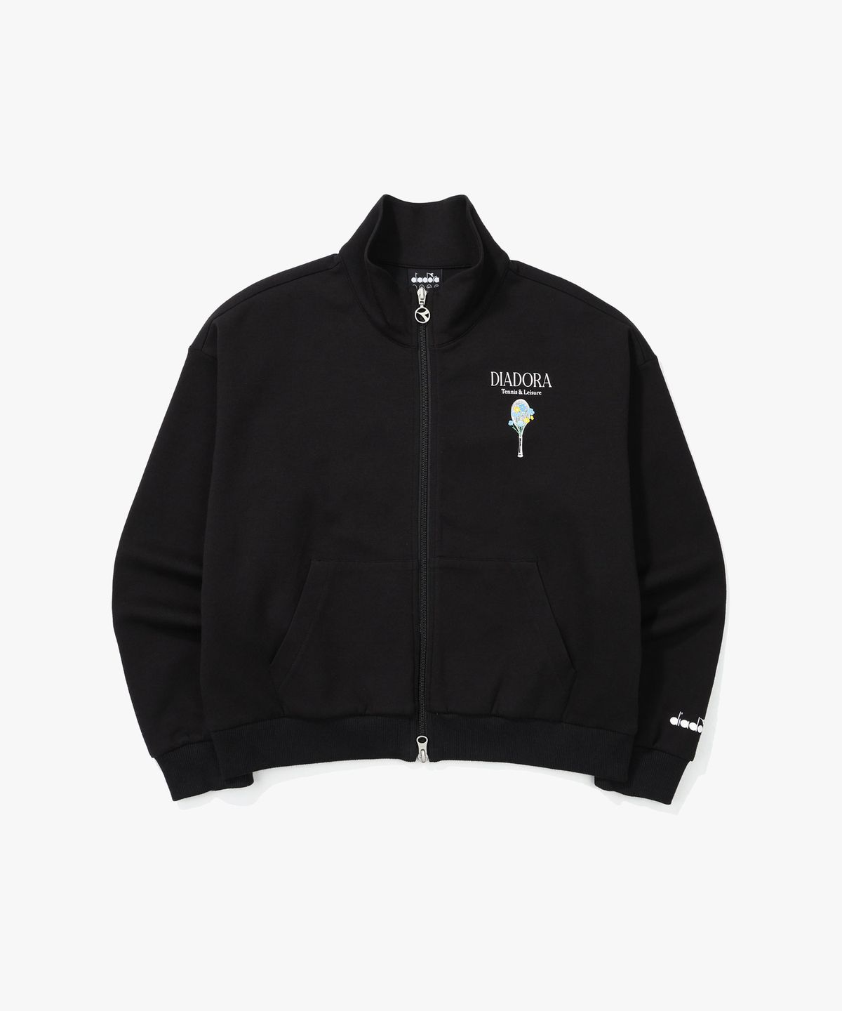 디아도라(diadora) 블루밍 집업 자켓 우먼 BLACK