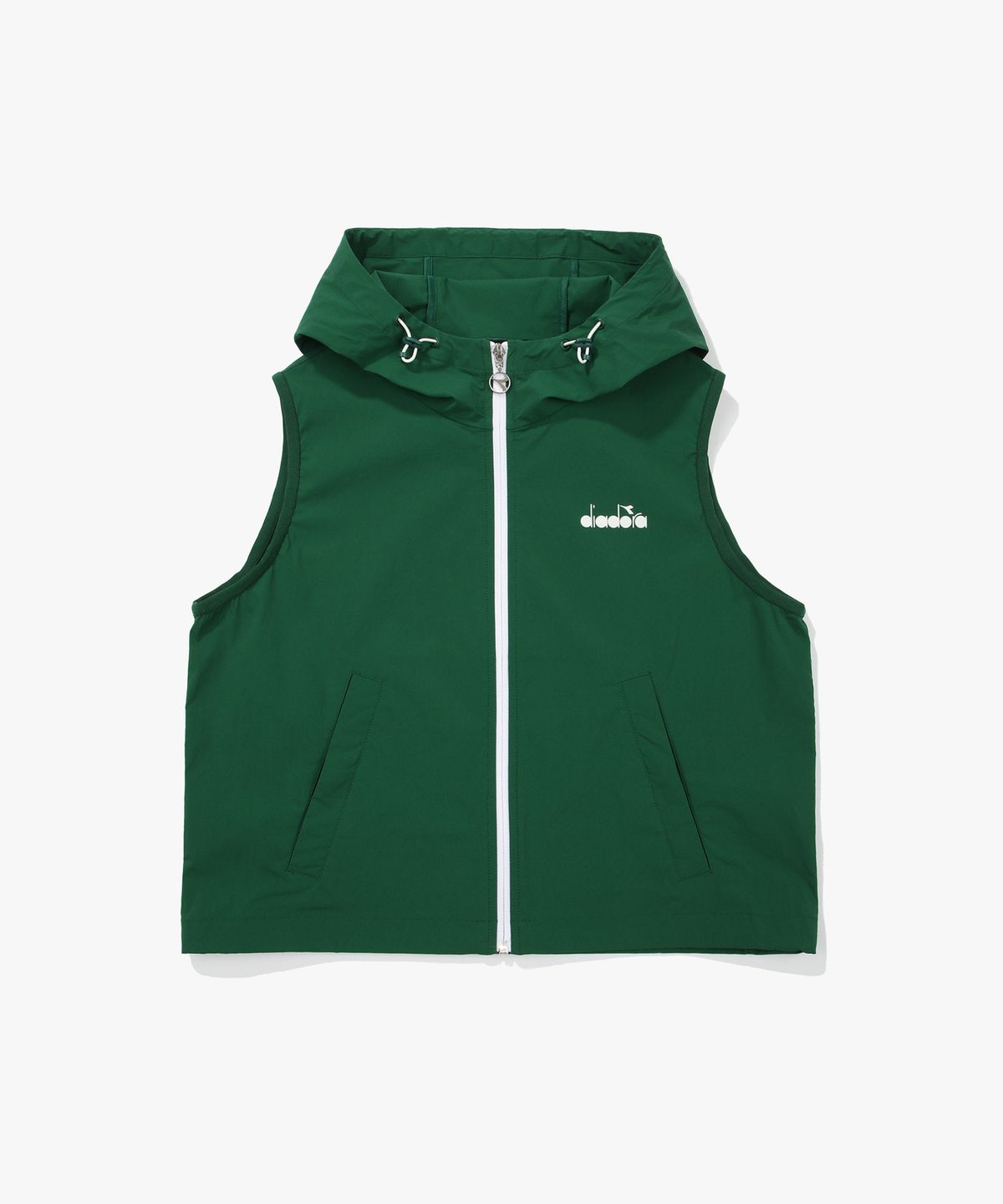 디아도라(diadora) 쿨웨이브 후드 베스트 우먼 GREEN