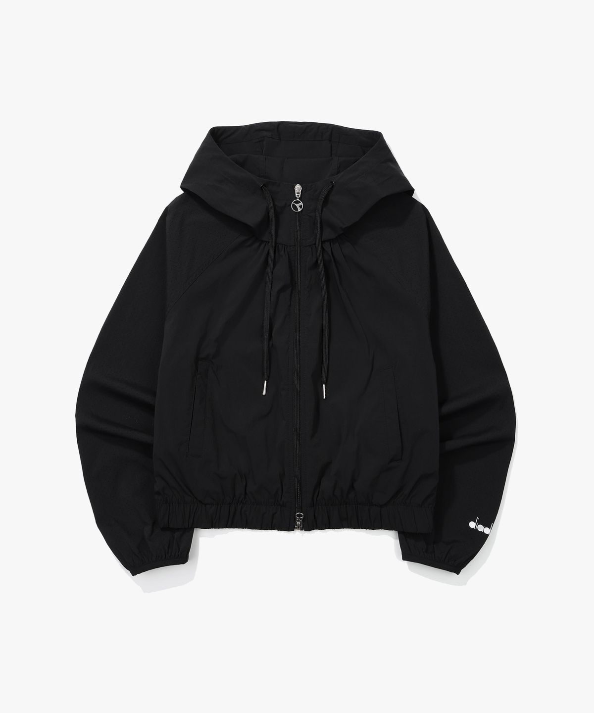 디아도라(diadora) 쿨웨이브 펀칭 후드 자켓 우먼 BLACK