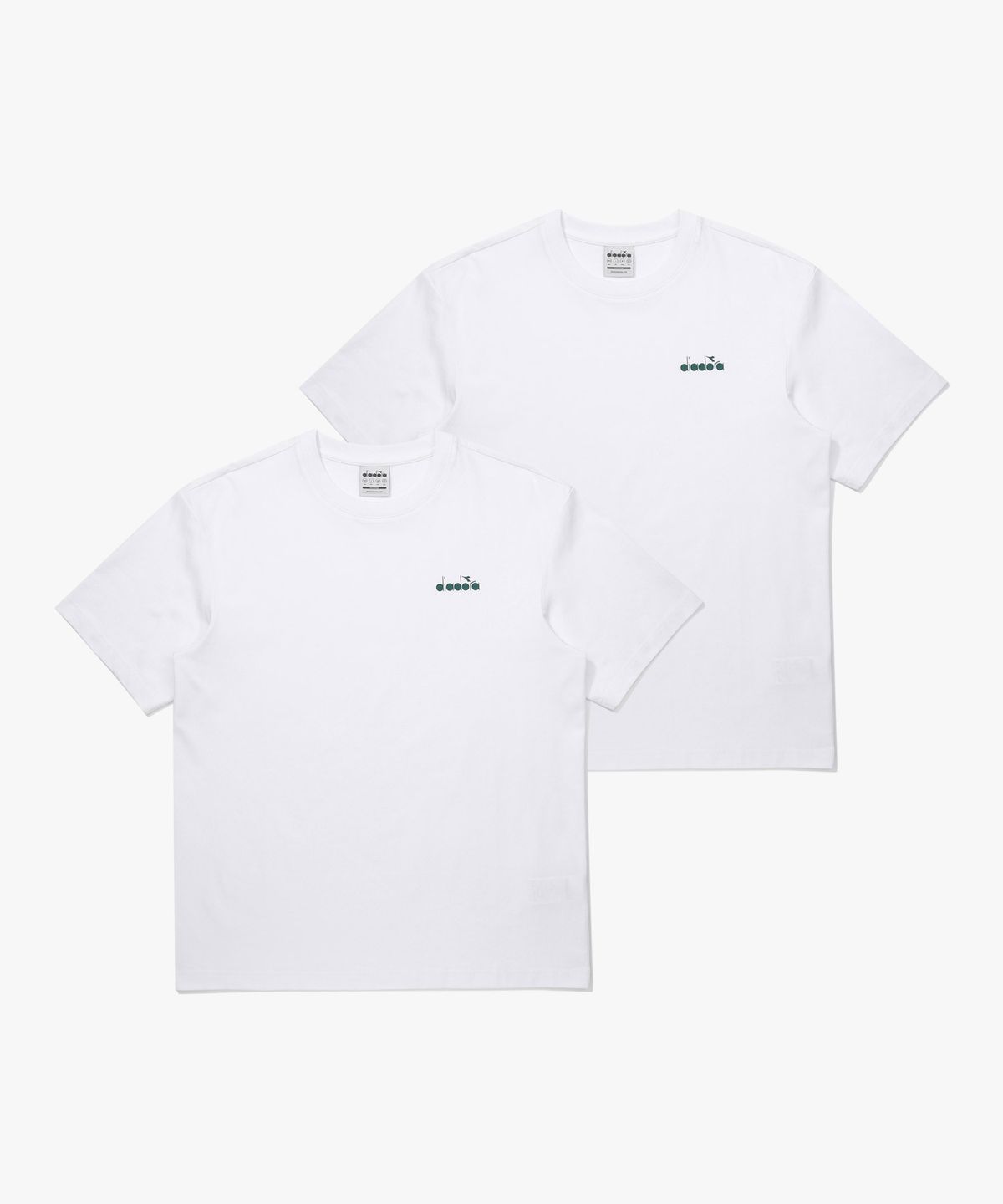디아도라(diadora) 2PACK 베이직 반팔 티셔츠 OFF WHITE