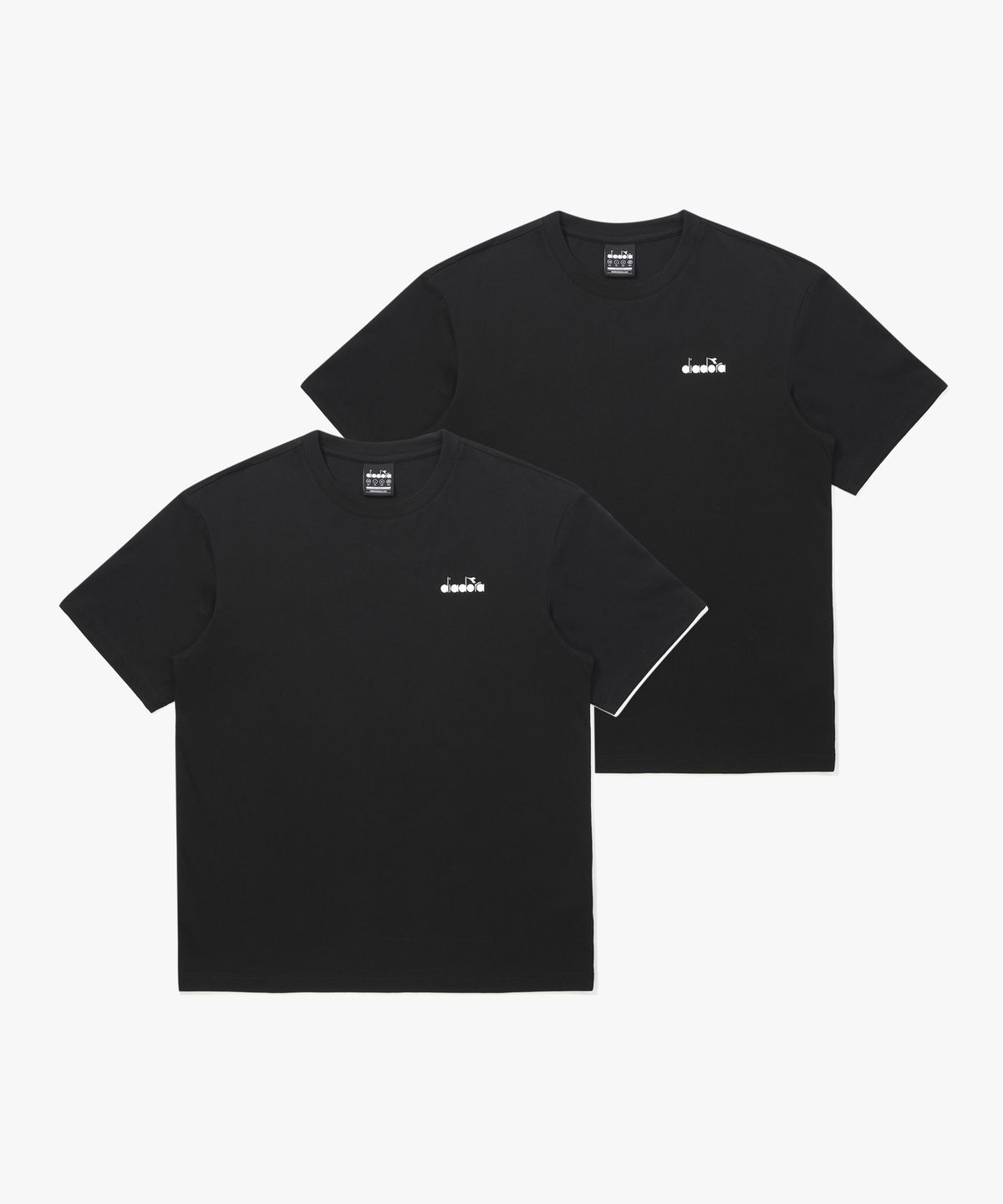 디아도라(diadora) 2PACK 베이직 반팔 티셔츠 BLACK