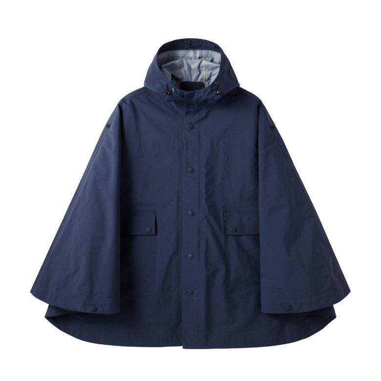 W PONCHO RAIN COAT - NAVY (P255WCT132)