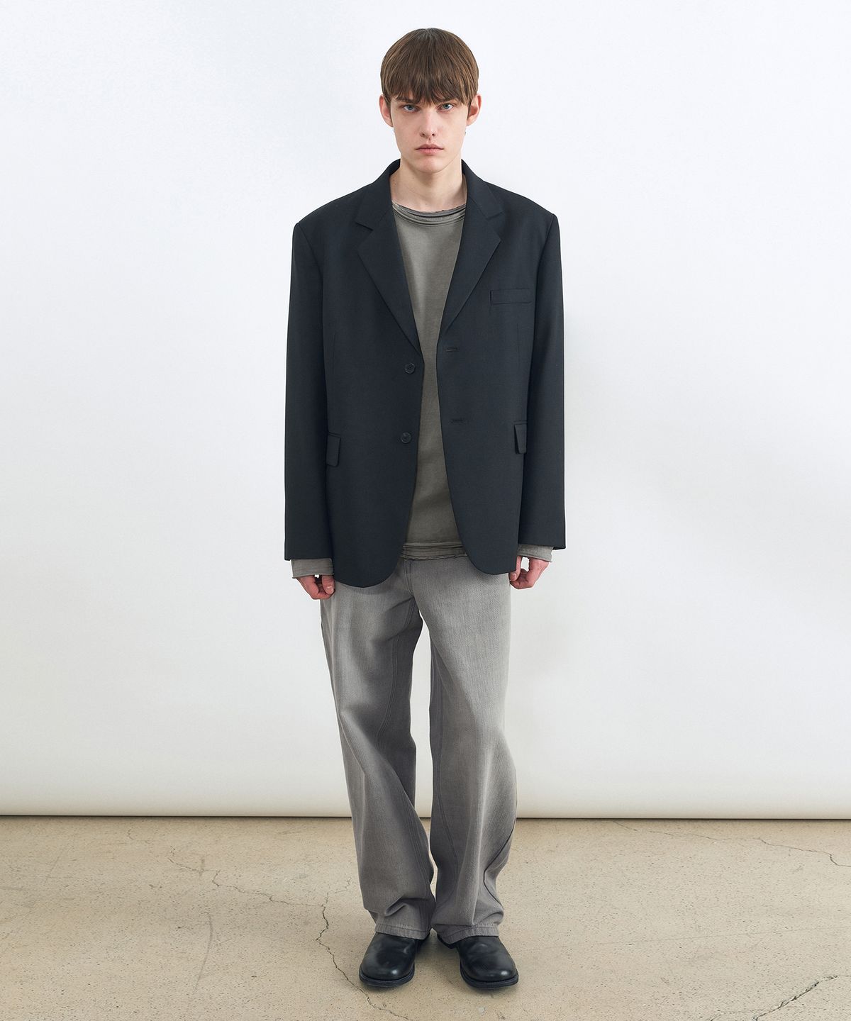 인사일런스(INSILENCE) 빈티지 워시드 데님 팬츠 ASH GREY