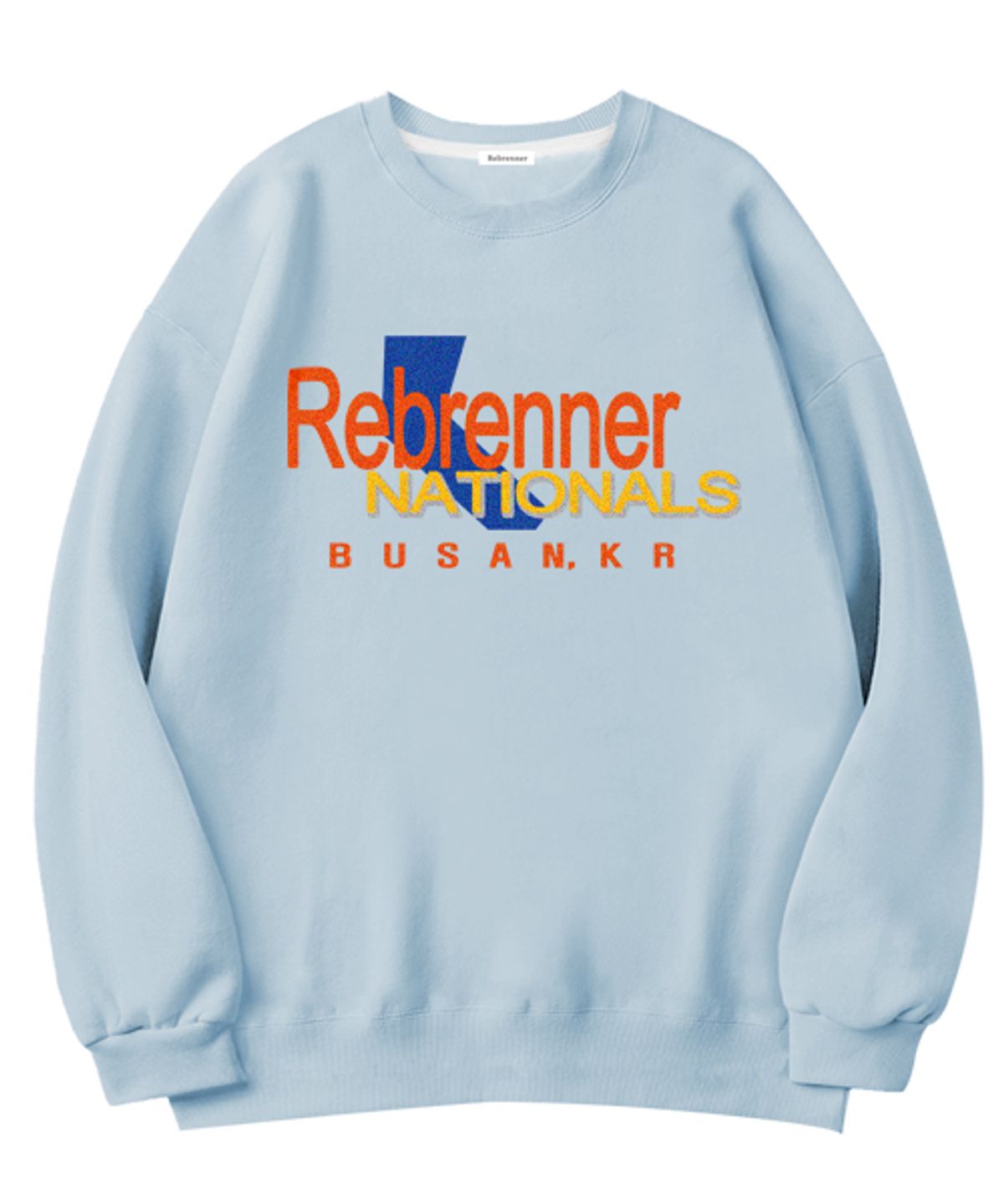 리브레너(REBRENNER) 스탠다드 네셔널 스웨츠 셔츠 스카이블루